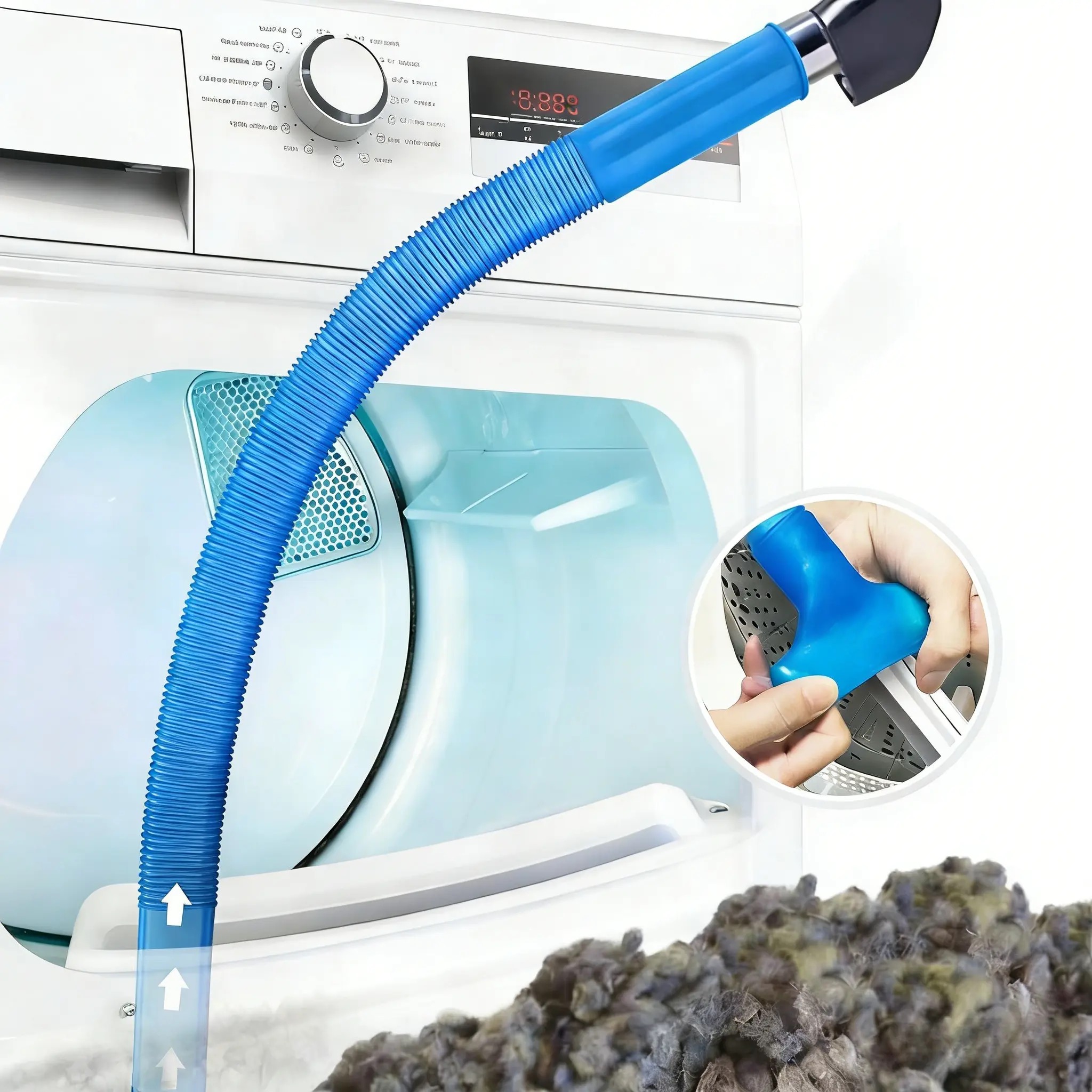 Dryer Vent Cleaner Kit with Vacuum Attachment